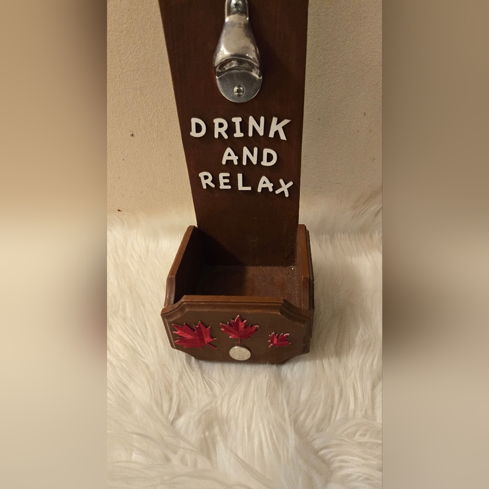 Unique Drink and Relax Beer Bottle Opener, Beer Opener Decorative